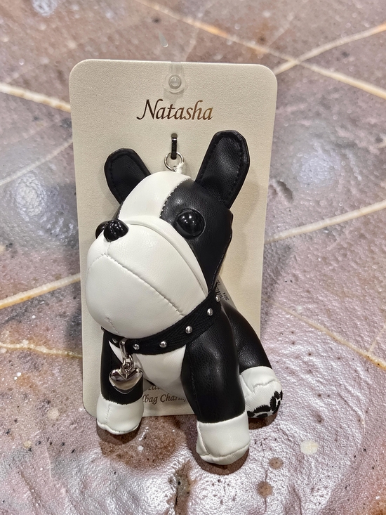 Natasha Couture Accessories - Natasha Couture French Bulldog Leather Bag Charm NWT